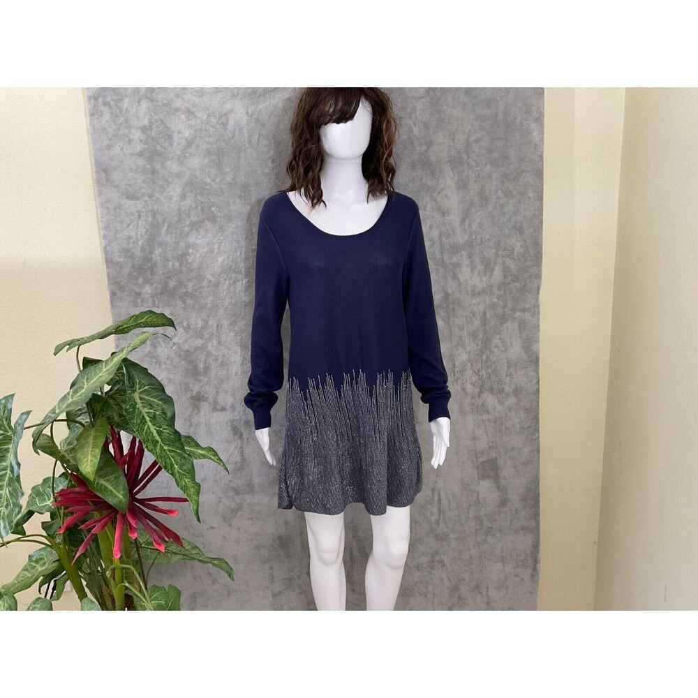 Soft Surroundings Cocktail party Mini Metallic Threads Dress Sz Small blue